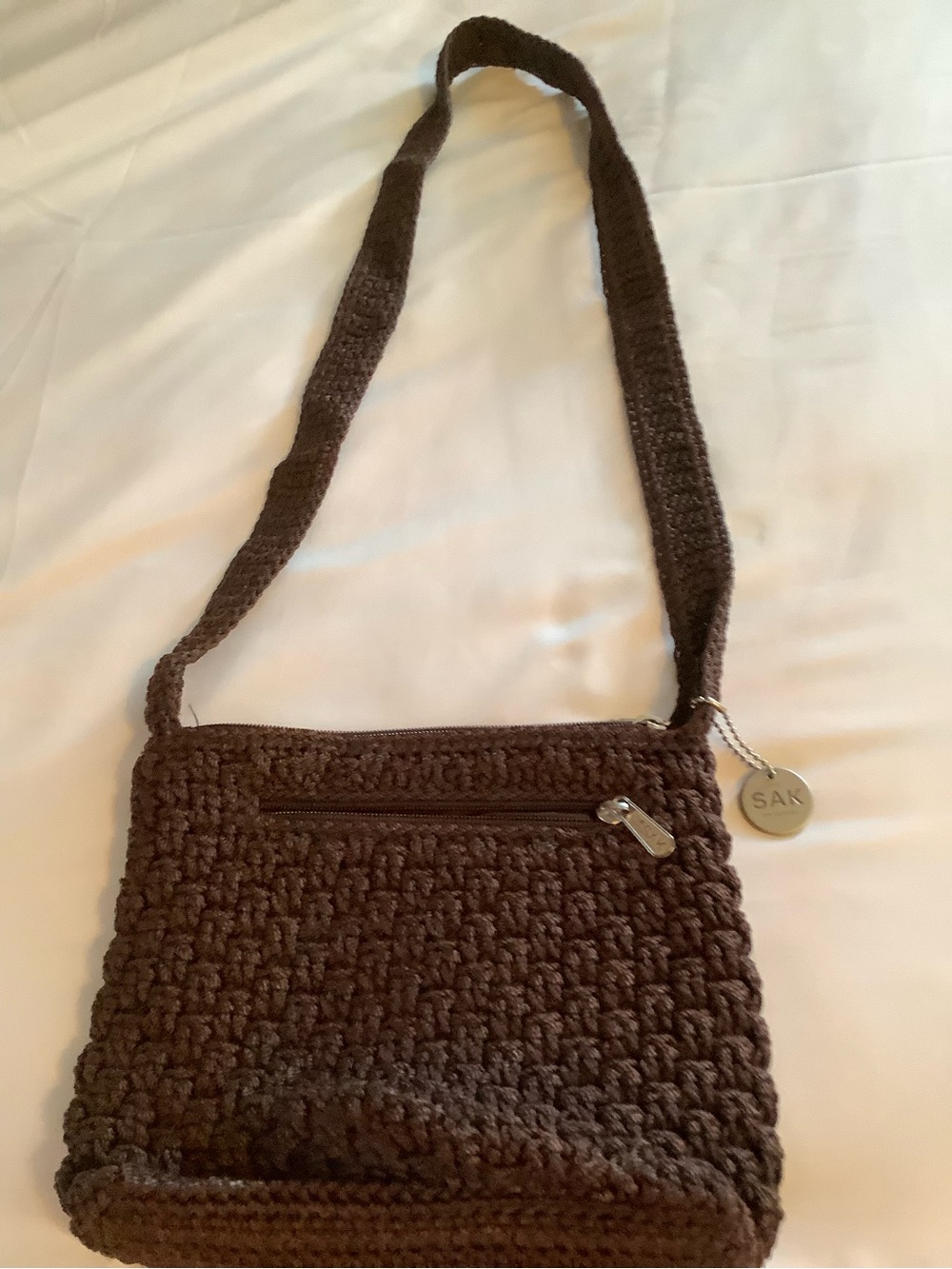 The Sak Brown Crochet Crossbody Purse